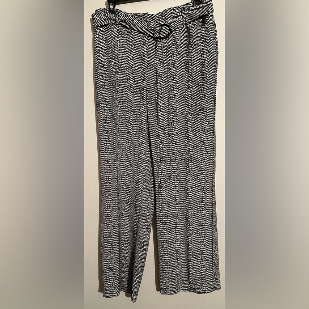 White House| Black Market Herringbone wide leg pants